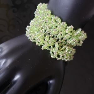 Hand-made seed-bead bracelet.